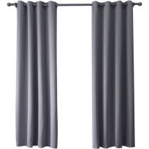 Rideau Salon Occultant Isolant Thermique Rideaux à Oeillets Solid Lourd Décoration de Fenêtre pour Chambre, Bloquer Lumineux & Froid Prêt à Poser, l