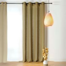 Rideau tamisant en poly-lin Kaki 140x250 cm