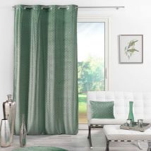 Rideau tamisant en velours print or Kaki 140x240 cm