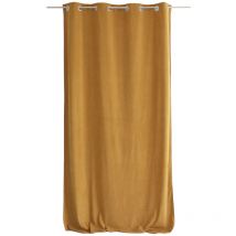 Rideau velours câlin 100% Polyester - 140x260cm - Moutarde