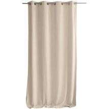 Rideau velours câlin 100% Polyester - 140x260cm - Ecru