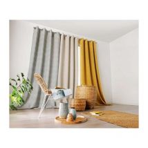 Rideau Tamisant Ethnique - 140x240cm - Bleu caraibe