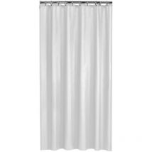 Rideau polyester Blanc Sealskin sans anneaux - 180 x 200