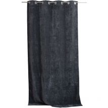 Rideau thermique en velours tramé 'Velvet' - 140x260cm - Gris anthracite