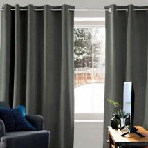Thermique - Rideau thermique et occultant anthracite 140x250