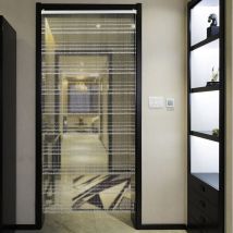 Rideau transparent à perles Décor de porte Rideaux Séparateur de pièce Panneau de fenêtre à franges Rideaux