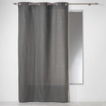 Rideau à œillets 100 % coton Panama Ardoise 140x240 cm