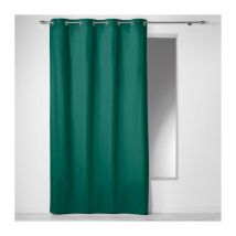 Rideau a oeillets 140 x 240 cm coton uni panama Emeraude