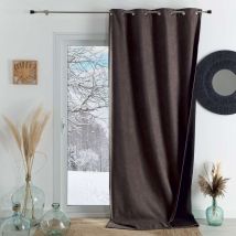 Rideau thermique phonique et semi occultant konfor Taupe 140x260 cm