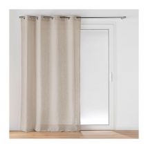 Rideau Voilage à Œillets 'Cloris' 140x280cm Taupe