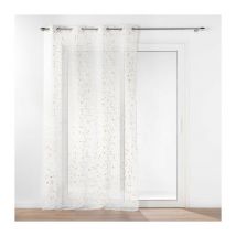 Rideau Voilage à Œillets 'Floressia' 140x240cm Or