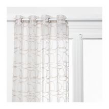Rideau Voilage Brodé 'Hania' 140x240cm Beige