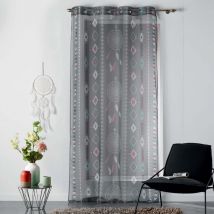 Rideau Voilage Indila Anthracite/Menthe
