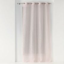 Rideau Voile effet lin 140x240cm Zazy rose