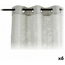 Gift Decor Rideaux 140 x 260 cm Gris (6 pièces)