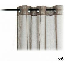 Gift Decor Rideaux 140 x 260 cm Marron (6 pièces)