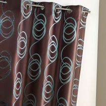 Rideau Ameublement Jacquard 'Tourbillons' Prune 140x260 cm