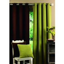 Rideau Ameublement Uni Vert tilleul 140x260 cm