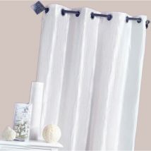Homemaison - Rideau d'Ameublement en Taffetas Froissé Blanc 135x260 cm