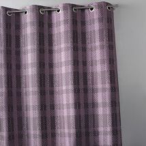 Rideau d'ameublement 'Carreaux' Prune 140x260 cm