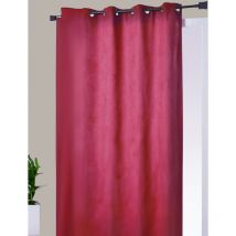 Homemaison - Rideau doublé 100 % occultant et face suédine unie Rouge Orangé 140x260 cm