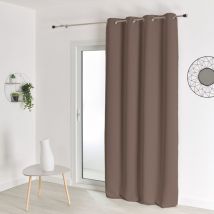 Homemaison - Rideau thermique occultant doublure molletonné Taupe 135x260 cm