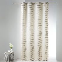 Rideau en jacquard à vagues fantaisies Beige 140x260 cm