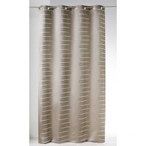 Rideau en jacquard à vagues fantaisies Taupe 140x260 cm