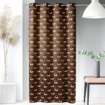 Rideau en jacquard à imprimés 'rosace' Marron chocolat 140x260 cm