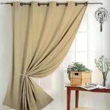 Rideau 80% occultant vu sur d&co Beige 140x260 cm