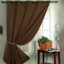 Rideau 80% occultant vu sur d&co Marron chocolat 140x260 cm