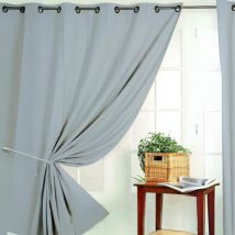 Rideau 80% occultant vu sur d&co Gris clair 140x260 cm