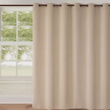 Homemaison - Rideau occultant uni grande largeur Beige 240x260 cm