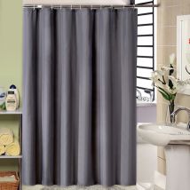 rideau de douche imperméable, cloison de salle de bain, rideau de bain en tissu polyester monochrome, accessoires de salle de bain