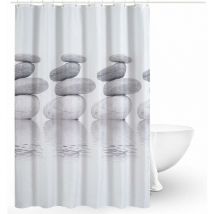 Rideaux de Douche, Rideau de Douche Tissu, Rideau de Douche Anti-moisissure, Rideau de Douche Imperméable, Polyester, Lavable en Machine(180CMx180CM)