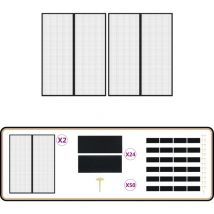 Rideaux de porte anti-insectes 2 pcs et aimants noir 230x160 cm - Rideau Anti-insectes - Moustiquaire - Rideau De Porte - Écran Anti-moustique