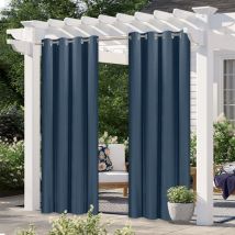 Rideaux d'extérieur pour pergola, rideaux d'extérieur occultants pour patio, décoration extérieure imperméable avec œillets antirouille pour