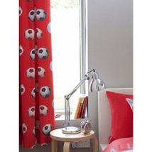 Rideaux doublés de Football - Rouge - 168 cm x 183 cm