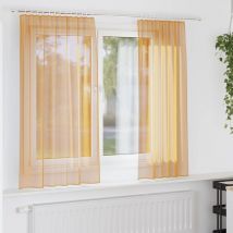 Rideaux en voile avec boucles 2 pcs orange 140x140 cm
