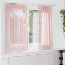 Rideaux en voile avec boucles 2 pcs rose 140x140 cm