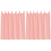 Rideaux en voile avec boucles 2 pcs rose 140x140 cm Vidaxl