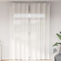 Rideaux en voile avec œillets 2 pcs blanc vidaXL