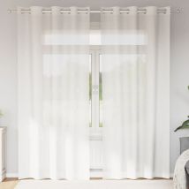 Rideaux en voile avec œillets 2 pcs blanc