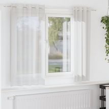 Rideaux en voile avec œillets 2 pcs blanc