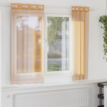 Rideaux en voile avec œillets 2 pcs orange 140x140 cm
