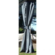 Couleurs Du Monde - Rideaux Gaia Polyester 180Gr/M² Coloris Gris