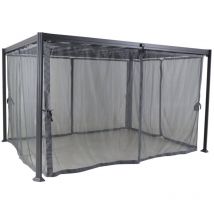 Hesperide - Moustiquaire de pergola Belize ardoise en polyester - Hespéride