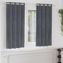 Vidaxl Blackout Curtains 2 Pcs Light Grey 140 X 175 Cm Velvet