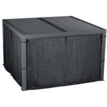 Hesperide - Rideaux pour pergola bioclimatique Majaé 1 set de 4 rideaux pour tonnelle 3,6x3,6m - Hespéride