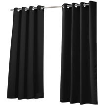 2 tende per la casa moderne semplici in tinta unita in tessuto oscurante protezione solare impermeabile per esterni anti UV Nero 132 cm 241 cm